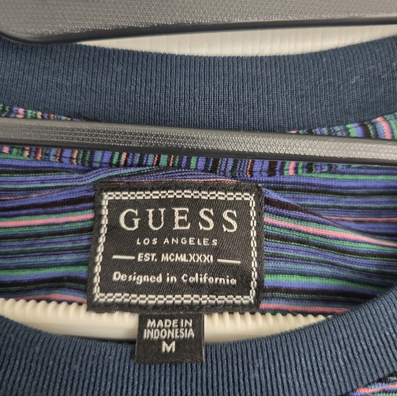 GUESS Men's Multicolor Striped Shirt - Picture 3 of 7